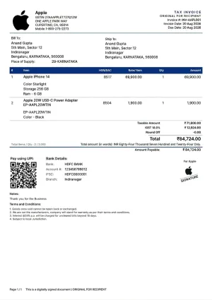 Classic Invoice Template Layout