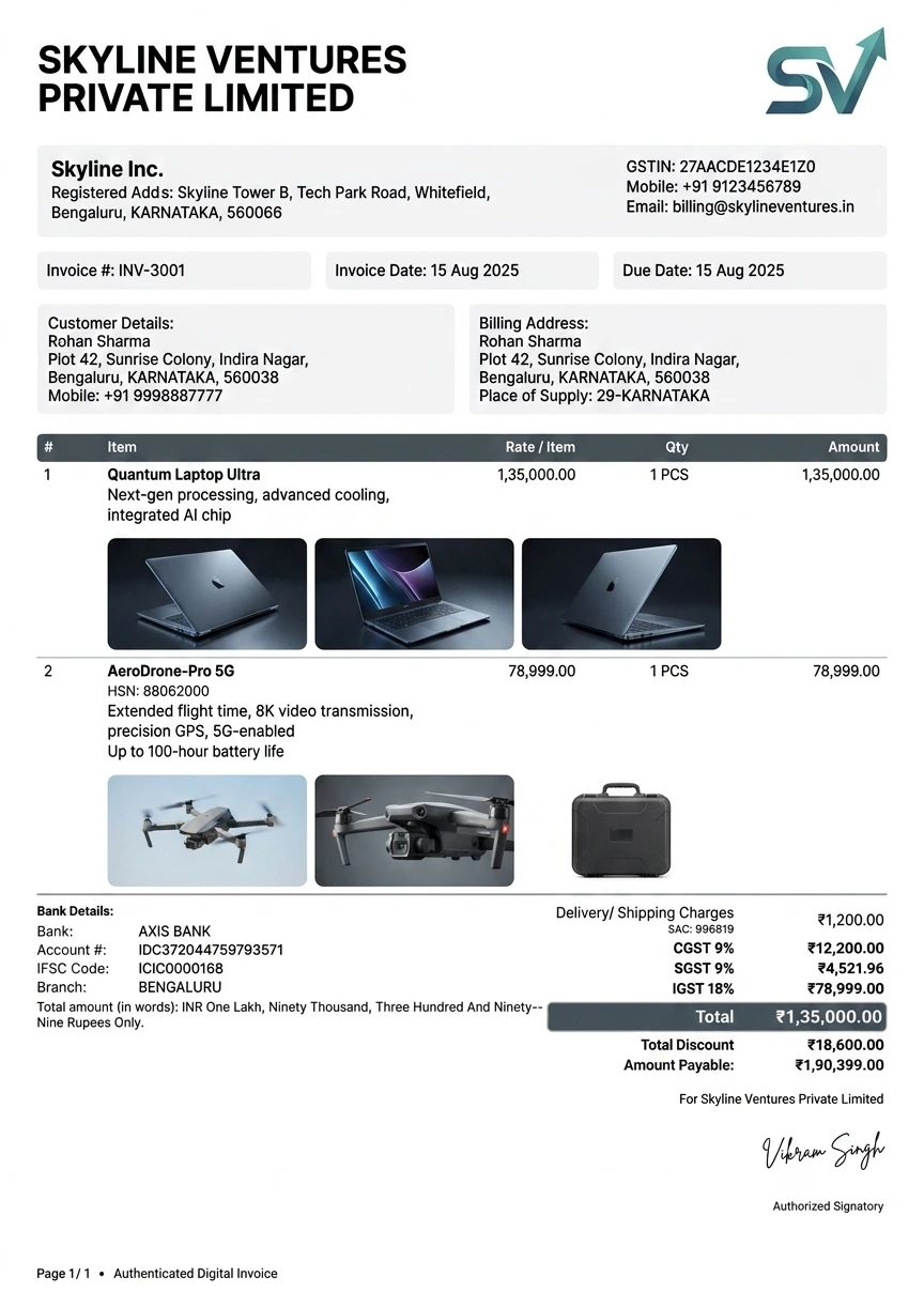 Gen Z GST Invoice Template