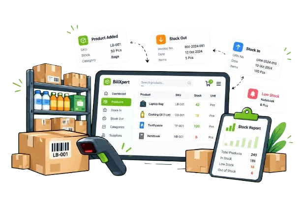 BillXpert Warehouse Stock & Inventory Tracking