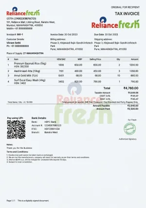 MRP + Discount Layout