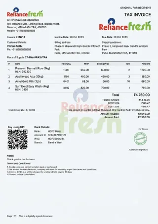 MRP + Discount Layout