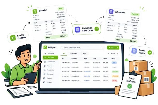 BillXpert Quotations, Delivery Challans & Packing Lists