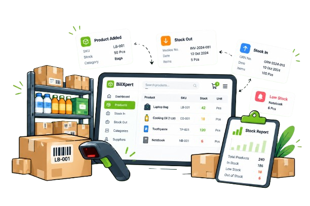 BillXpert Warehouse Stock & Inventory Tracking