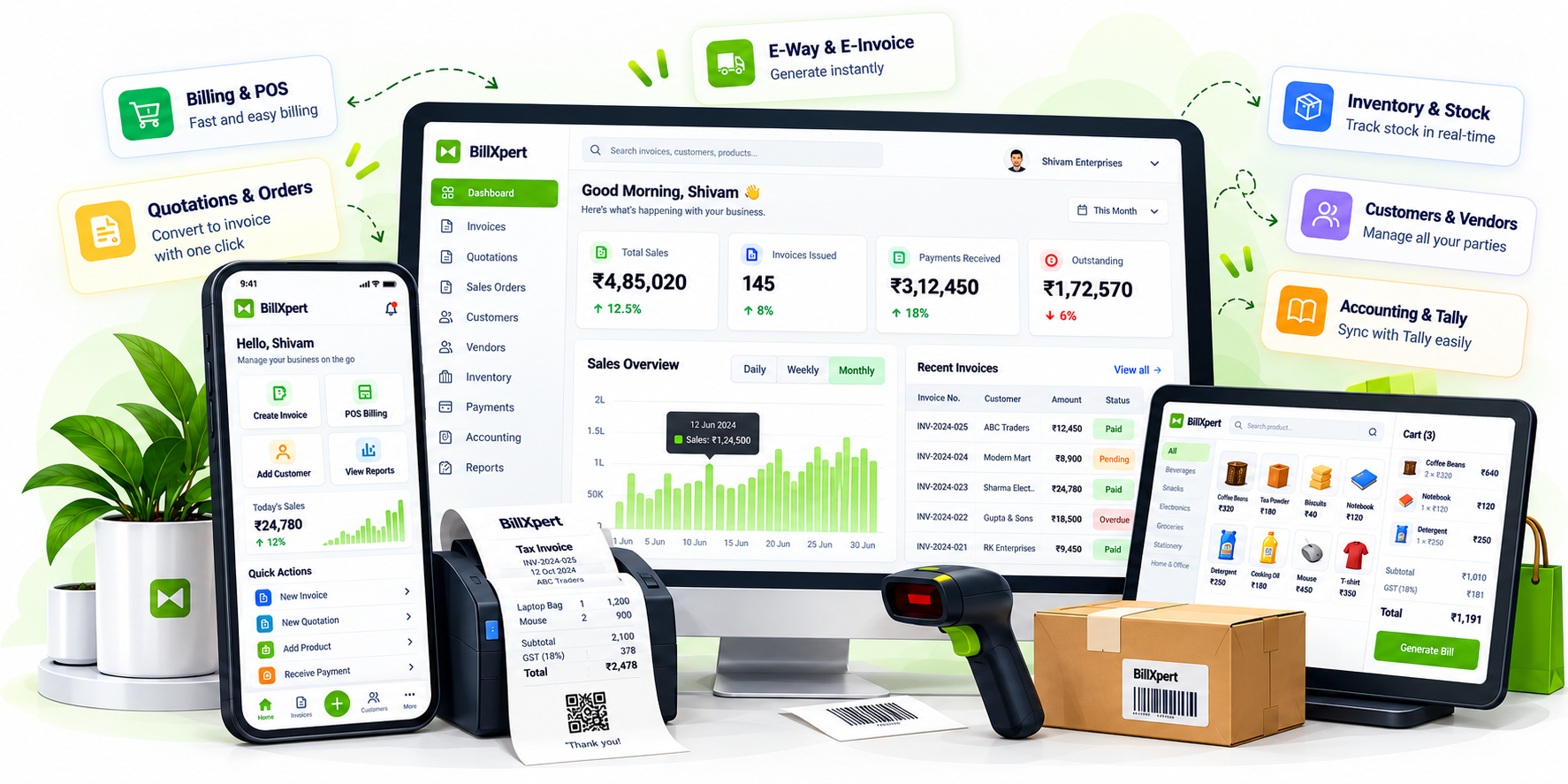 BillXpert Complete Billing, Hardware & POS Ecosystem